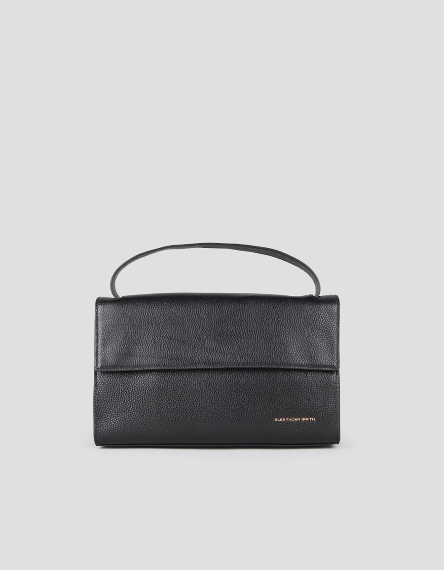 Sneakers Alexander Smith holly borsa a spalla con tracolla in pelle bottalata nera - 1