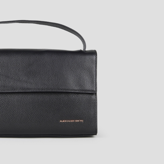 Sneakers Alexander Smith holly borsa a spalla con tracolla in pelle bottalata nera - 5