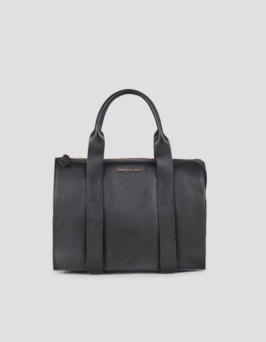 Sneakers Alexander Smith jane medium borsa a mano con tracolla in pelle bottalata nera - 1