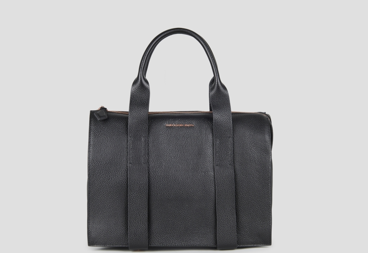 Sneakers Alexander Smith jane medium borsa a mano con tracolla in pelle bottalata nera - 1