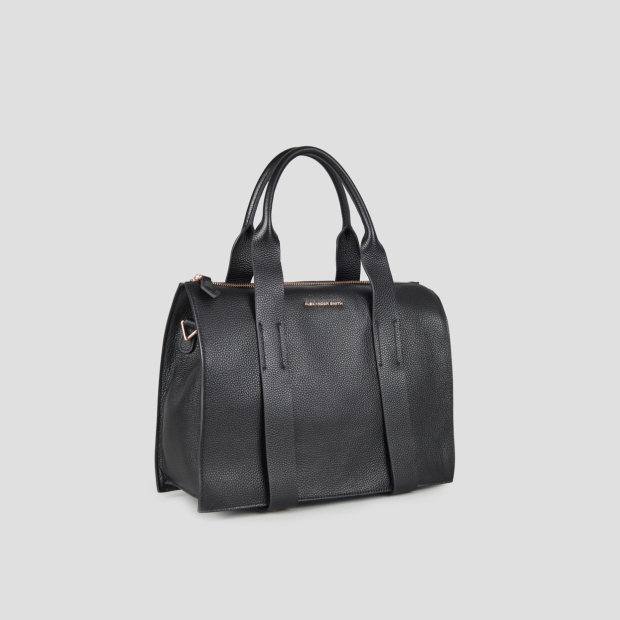 Sneakers Alexander Smith jane medium borsa a mano con tracolla in pelle bottalata nera - 3