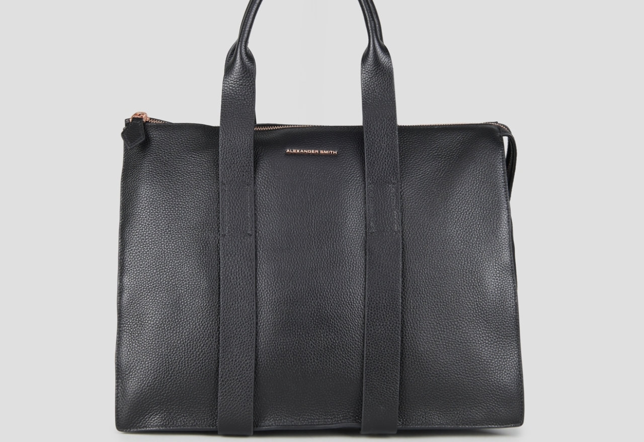 Sneakers Alexander Smith jane large borsa a mano con tracolla in pelle bottalata nera - 1
