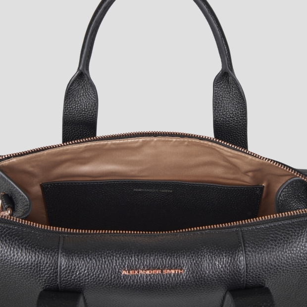 Sneakers Alexander Smith jane medium borsa a mano con tracolla in pelle bottalata nera - 6