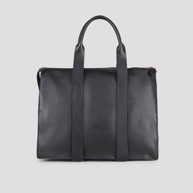 Sneakers Alexander Smith jane large borsa a mano con tracolla in pelle bottalata nera - 4