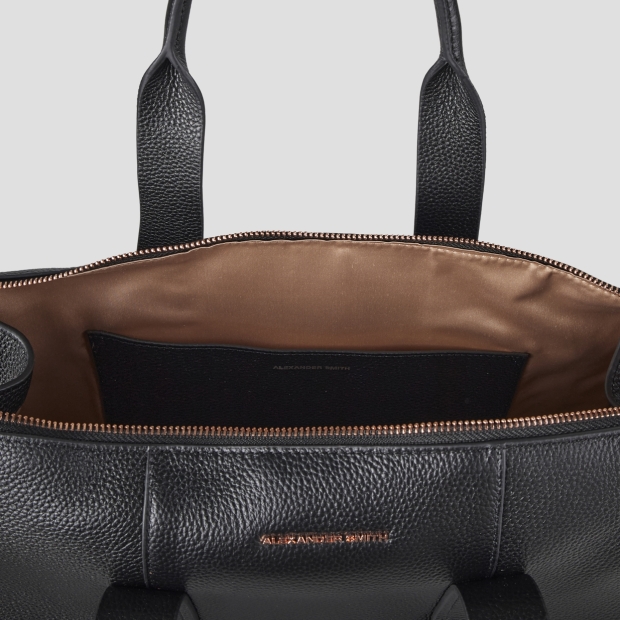 Sneakers Alexander Smith jane large borsa a mano con tracolla in pelle bottalata nera - 6