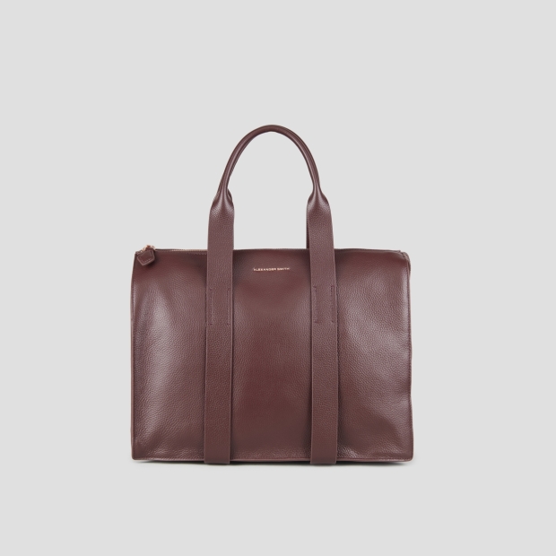 Sneakers Alexander Smith jane medium borsa a mano con tracolla in pelle bottalata bordeaux - 1