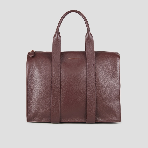 Sneakers Alexander Smith jane large borsa a mano con tracolla in pelle bottalata bordeaux - 1