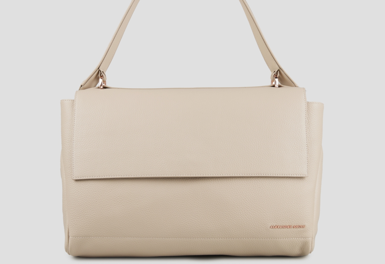 Sneakers Alexander Smith taylor borsa a spalla in pelle martellata avorio scuro - 1