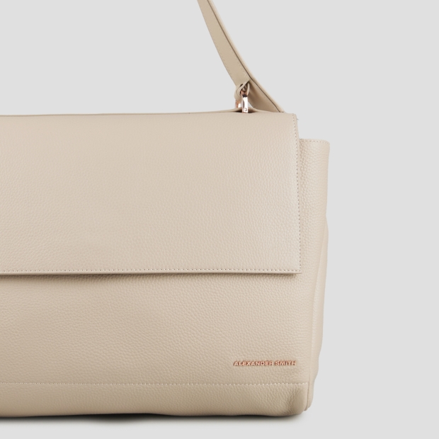 Sneakers Alexander Smith taylor borsa a spalla in pelle martellata avorio scuro - 4