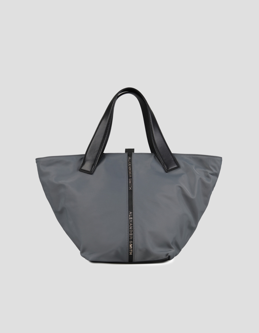 Sneakers Alexander Smith lauren medium borsa a mano con tracolla in nylon grigio - 1