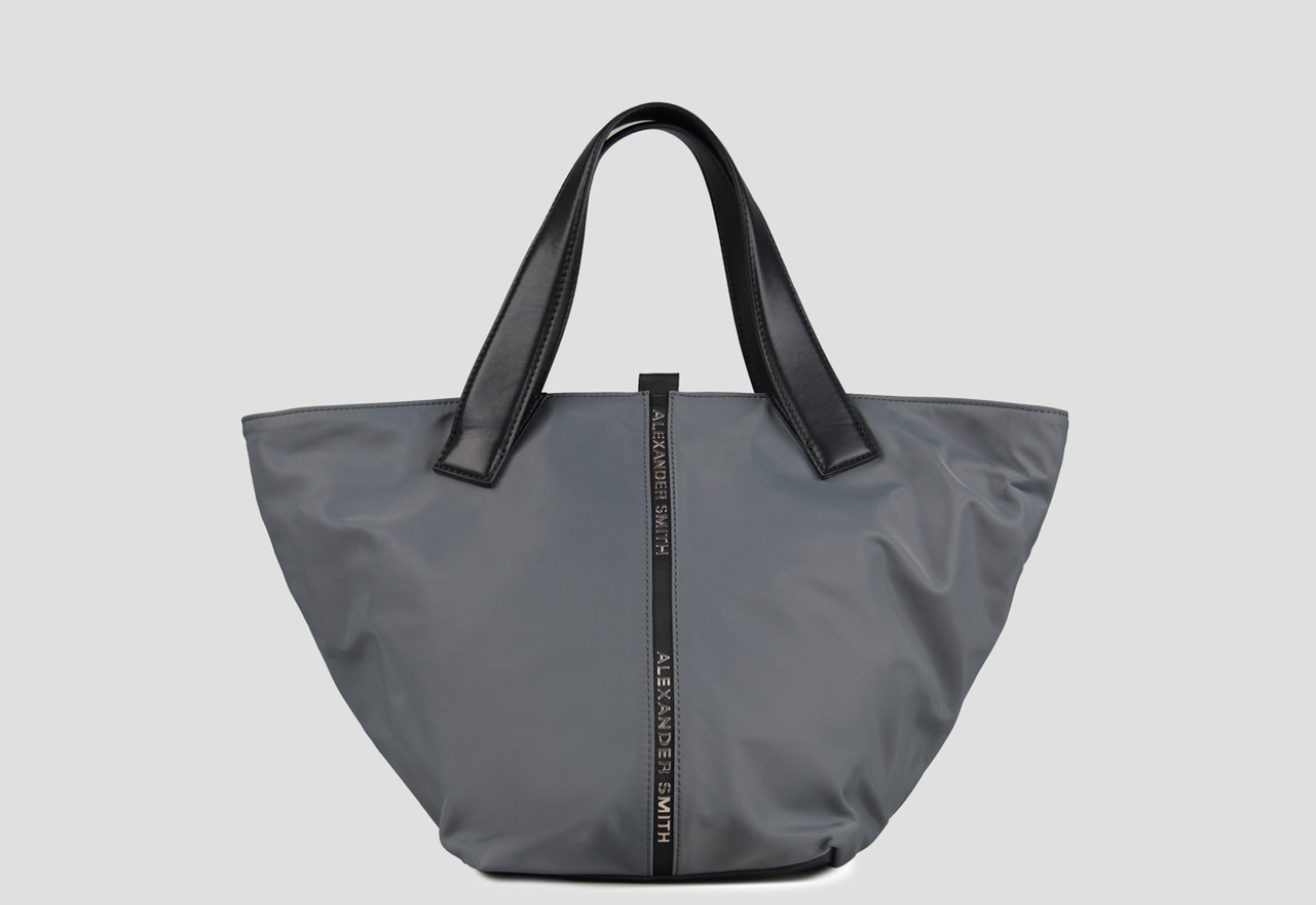 Sneakers Alexander Smith lauren medium borsa a mano con tracolla in nylon grigio - 1