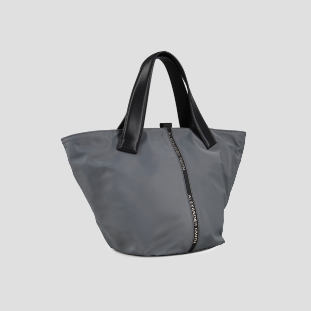Sneakers Alexander Smith lauren medium borsa a mano con tracolla in nylon grigio - 2