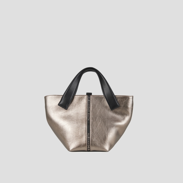 Sneakers Alexander Smith lauren small borsa a mano con tracolla in pelle laminata oro - 3