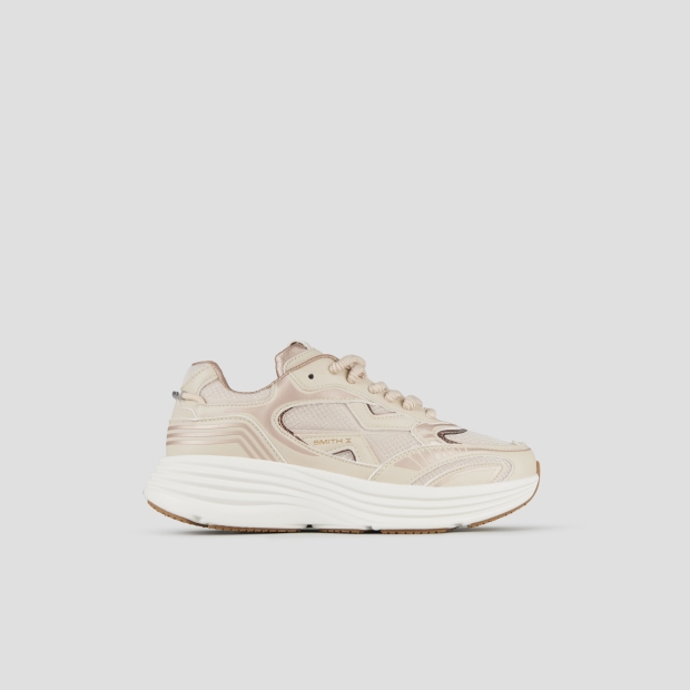 Sneakers Alexander Smith storm donna in pelle e tessuto tecnico beige - 1