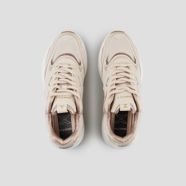 Sneakers Alexander Smith storm donna in pelle e tessuto tecnico beige - 5