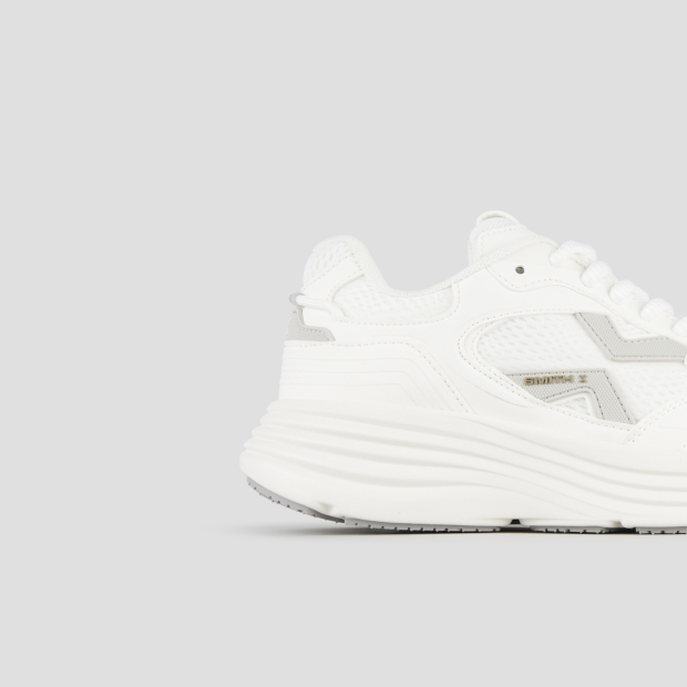 Sneakers Alexander Smith storm donna in pelle e tessuto tecnico in bianco - 2