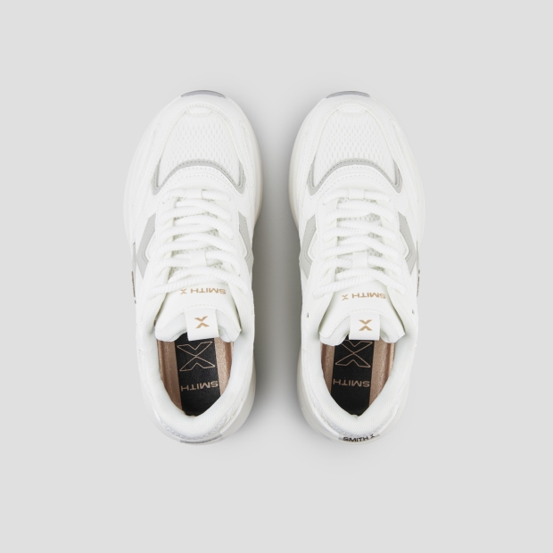 Sneakers Alexander Smith storm donna in pelle e tessuto tecnico in bianco - 5