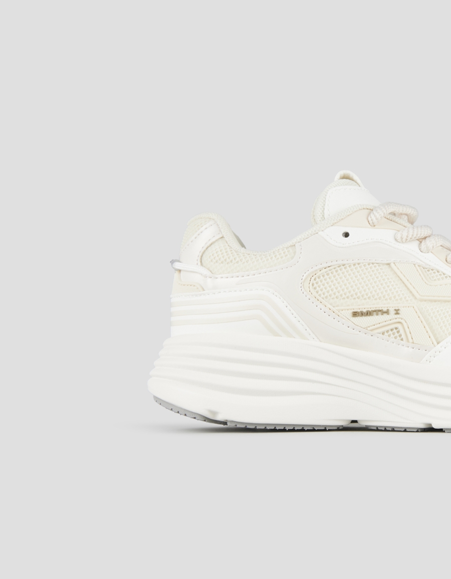 Sneakers Alexander Smith storm donna in pelle bianca e tessuto tecnico giallo chiaro - 2