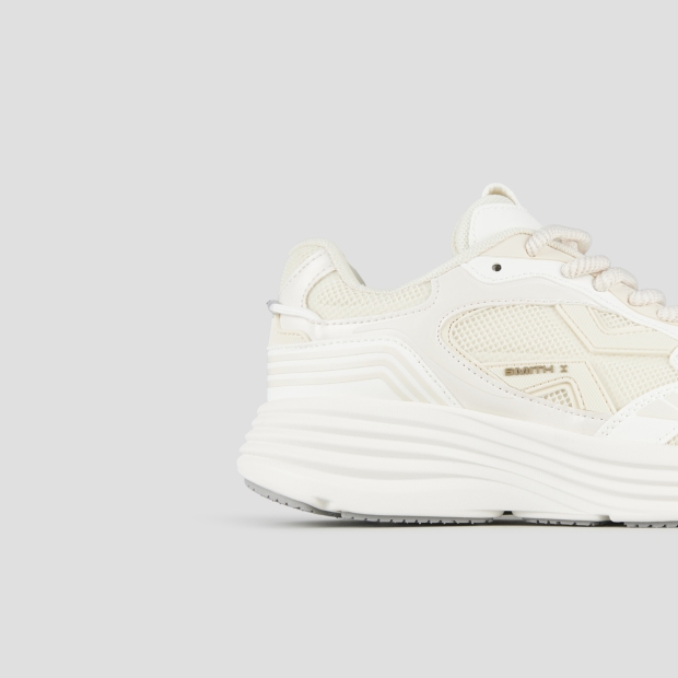 Sneakers Alexander Smith storm donna in pelle bianca e tessuto tecnico giallo chiaro - 2