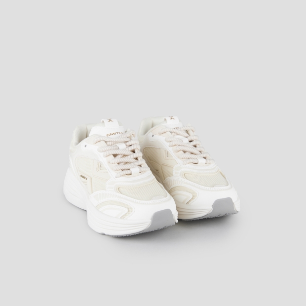 Sneakers Alexander Smith storm donna in pelle bianca e tessuto tecnico giallo chiaro - 3