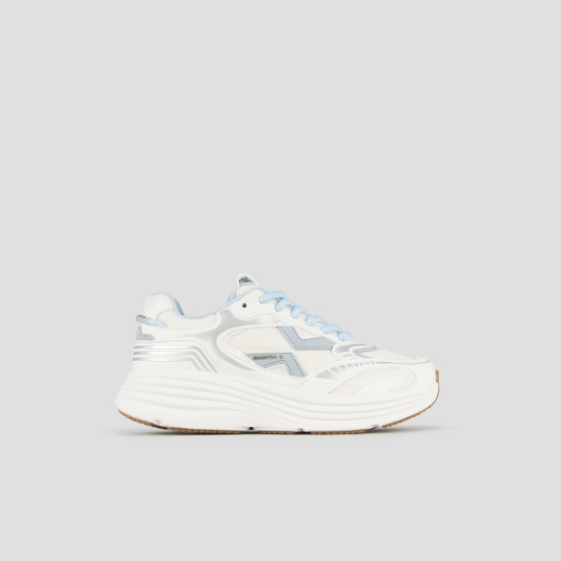 Sneakers Alexander Smith storm donna in pelle bianca e tessuto tecnico con dettagli azzurri - 1