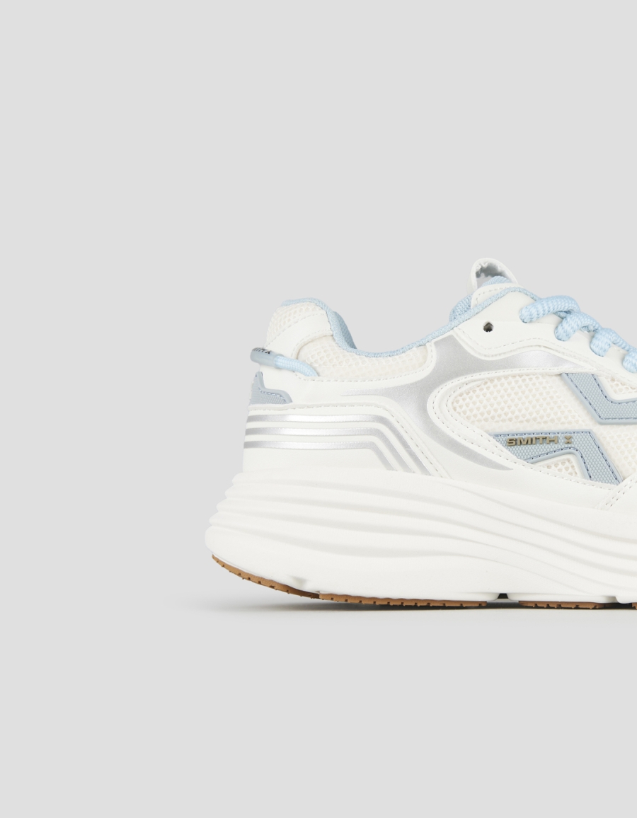 Sneakers Alexander Smith storm donna in pelle bianca e tessuto tecnico con dettagli azzurri - 2