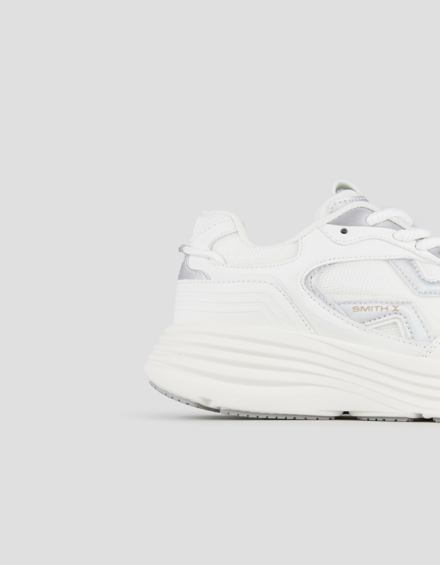 Sneakers Alexander Smith storm donna in pelle bianca e tessuto tecnico con dettagli iridescenti - 2