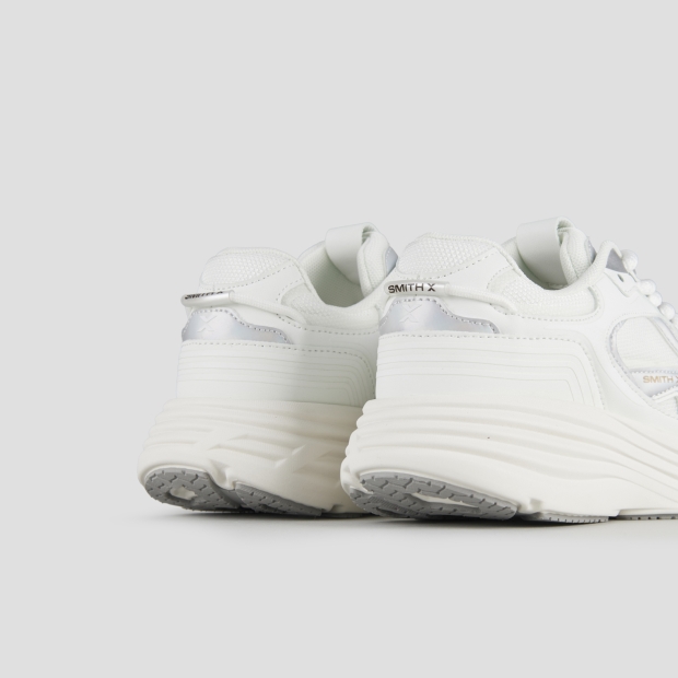 Sneakers Alexander Smith storm donna in pelle bianca e tessuto tecnico con dettagli iridescenti - 4