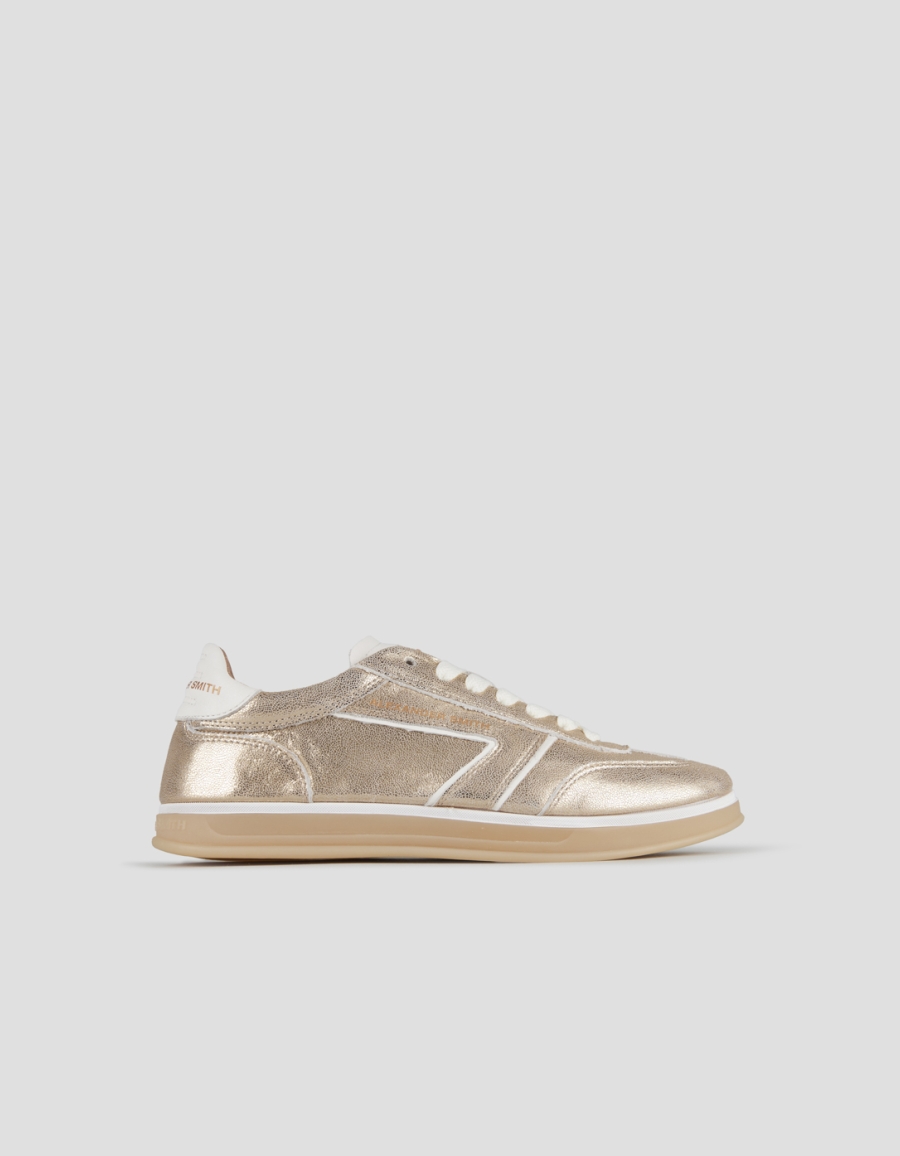 Sneakers Alexander Smith thames donna in pelle laminata oro - 1