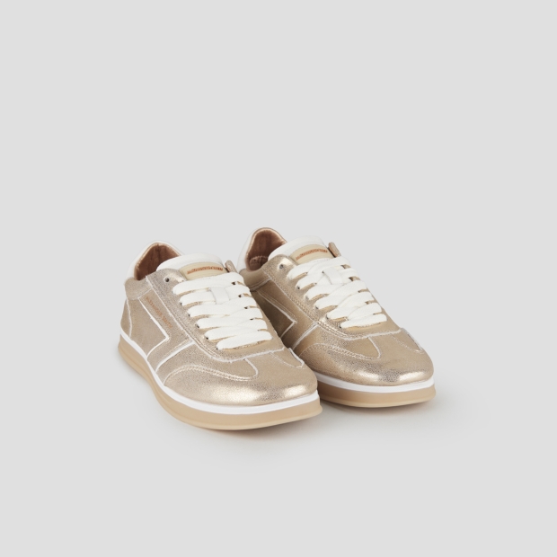 Sneakers Alexander Smith thames donna in pelle laminata oro - 3