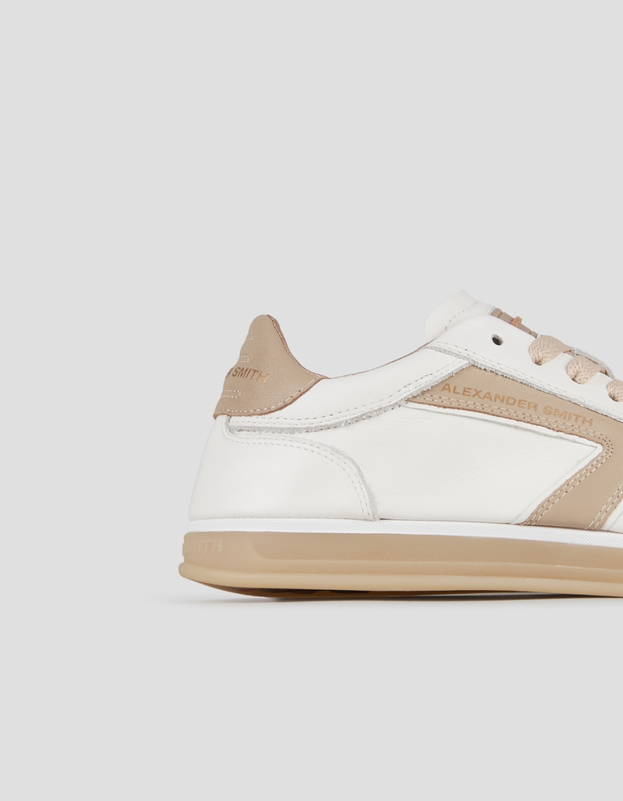 Sneakers Alexander Smith thames donna in pelle bianca e logo rosa - 2