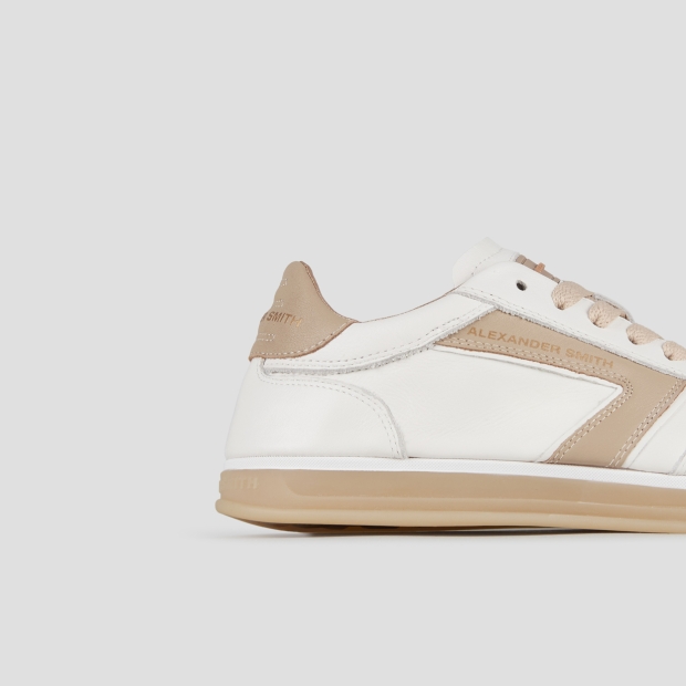 Sneakers Alexander Smith thames donna in pelle bianca e logo rosa - 2