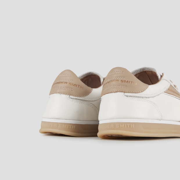 Sneakers Alexander Smith thames donna in pelle bianca e logo rosa - 4