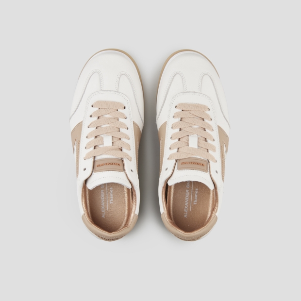 Sneakers Alexander Smith thames donna in pelle bianca e logo rosa - 5