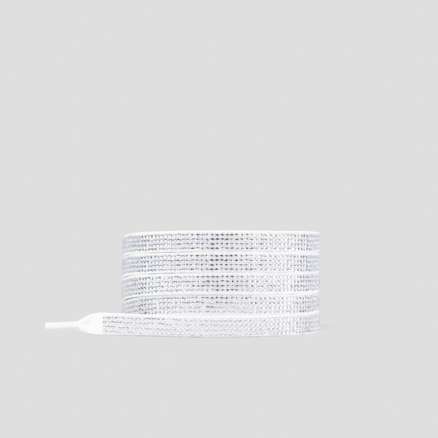 Sneakers Alexander Smith lacci donna full strass bianco e argento - 1