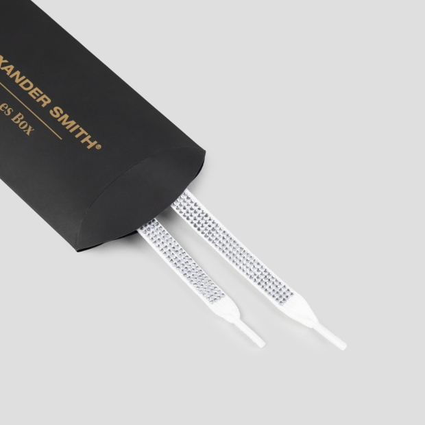 Sneakers Alexander Smith lacci donna full strass bianco e argento - 3