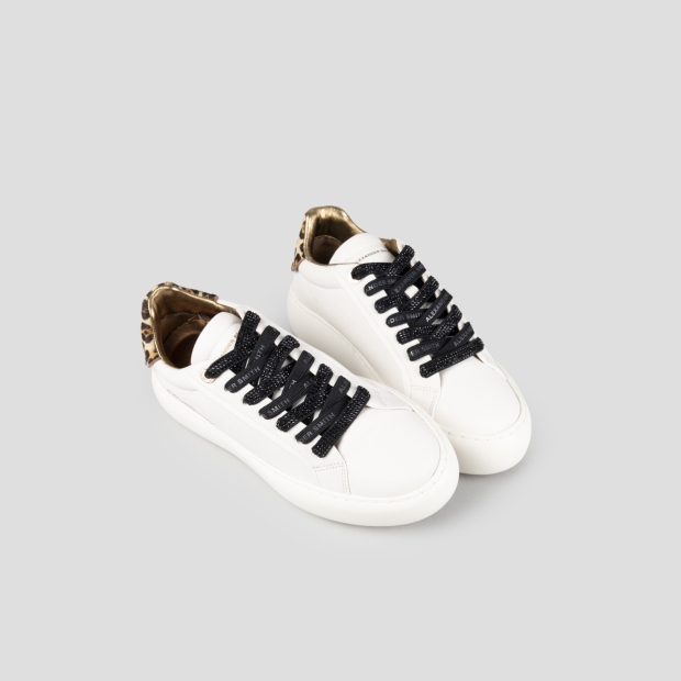 Sneakers Alexander Smith lacci donna full strass in nero - 2