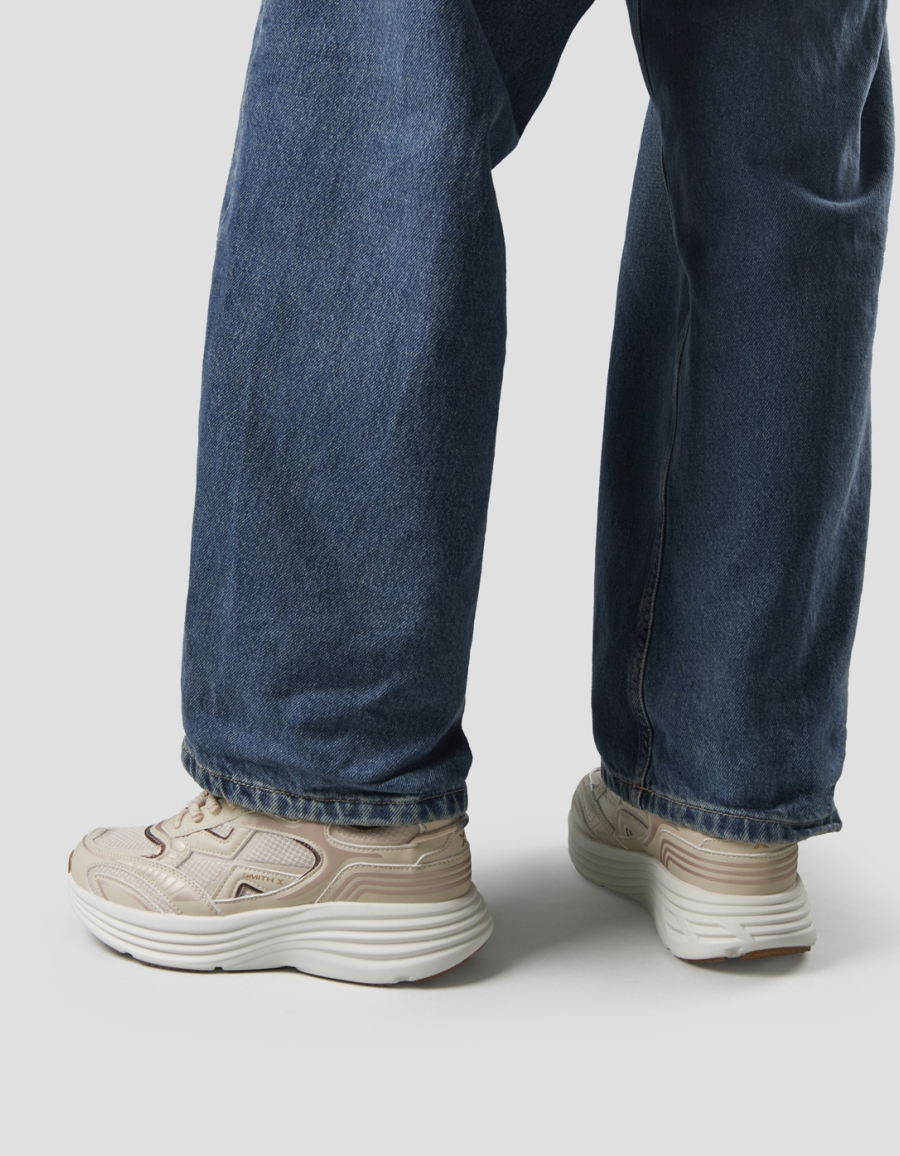 Sneakers Alexander Smith storm donna in pelle e tessuto tecnico beige - 2