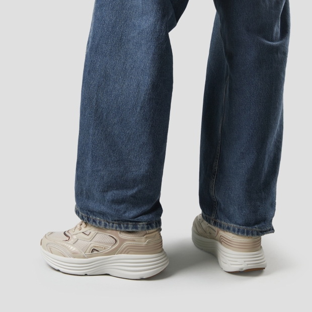 Sneakers Alexander Smith storm donna in pelle e tessuto tecnico beige - 2