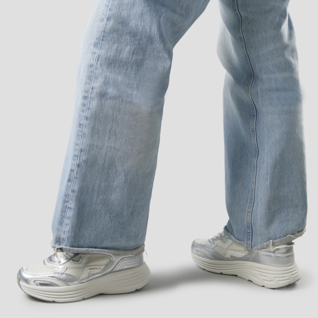 Sneakers Alexander Smith storm donna in pelle laminata argento e tessuto tecnico - 2