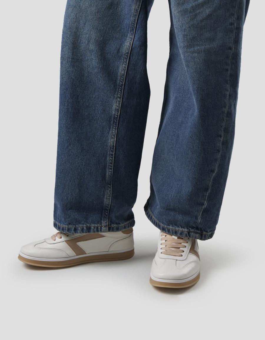 Sneakers Alexander Smith thames donna in pelle bianca e logo rosa - 2