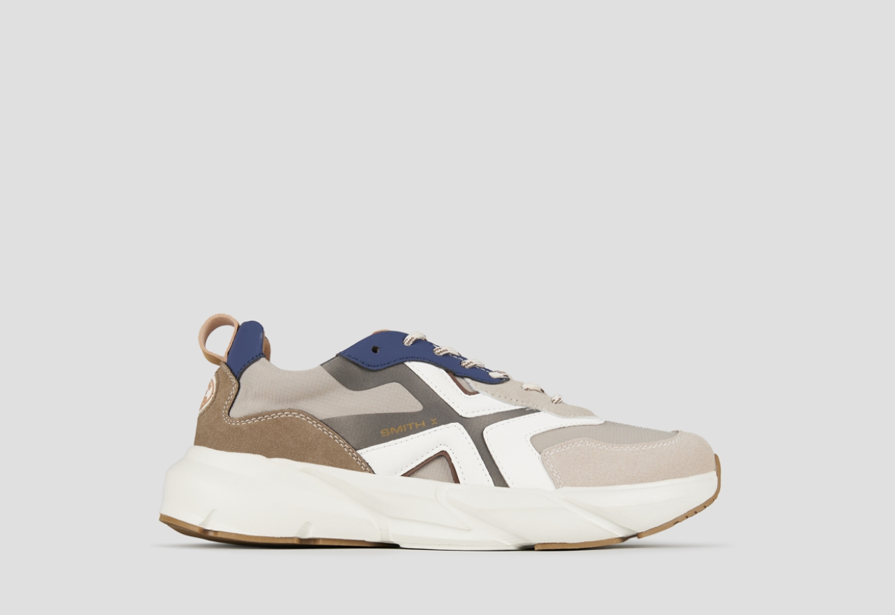 Sneakers Alexander Smith horizon uomo in grigio con dettagli suede beige e inserti in rip-stop - 1