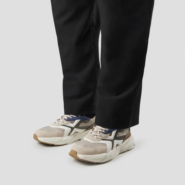 Sneakers Alexander Smith horizon uomo in grigio con dettagli suede beige e inserti in rip-stop - 2