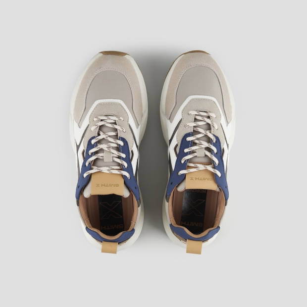 Sneakers Alexander Smith horizon uomo in grigio con dettagli suede beige e inserti in rip-stop - 6