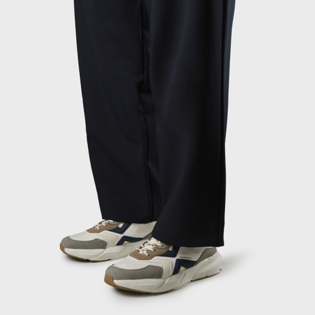 Sneakers Alexander Smith horizon uomo in bianco e grigio con inserti in suede e rip-stop - 2