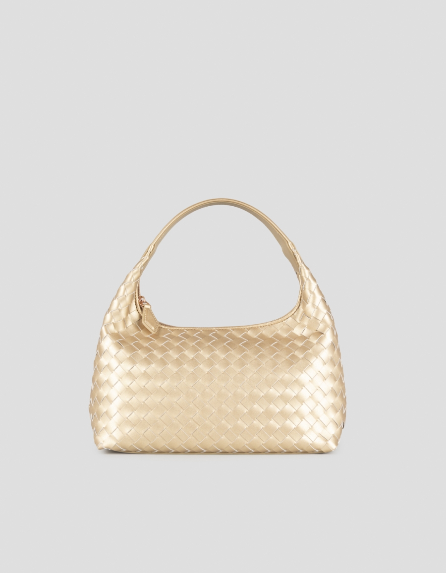 Sneakers Alexander Smith chloe small in pelle intrecciata laminata oro - 1