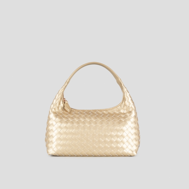 Sneakers Alexander Smith chloe small in pelle intrecciata laminata oro - 1