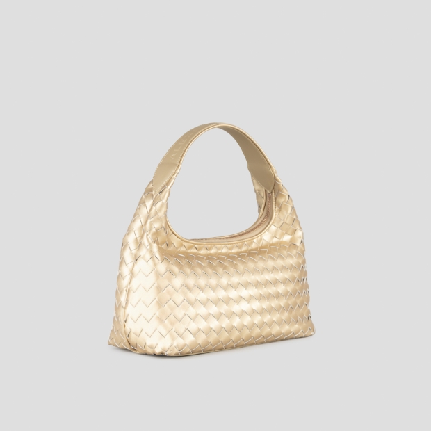 Sneakers Alexander Smith chloe small in pelle intrecciata laminata oro - 3