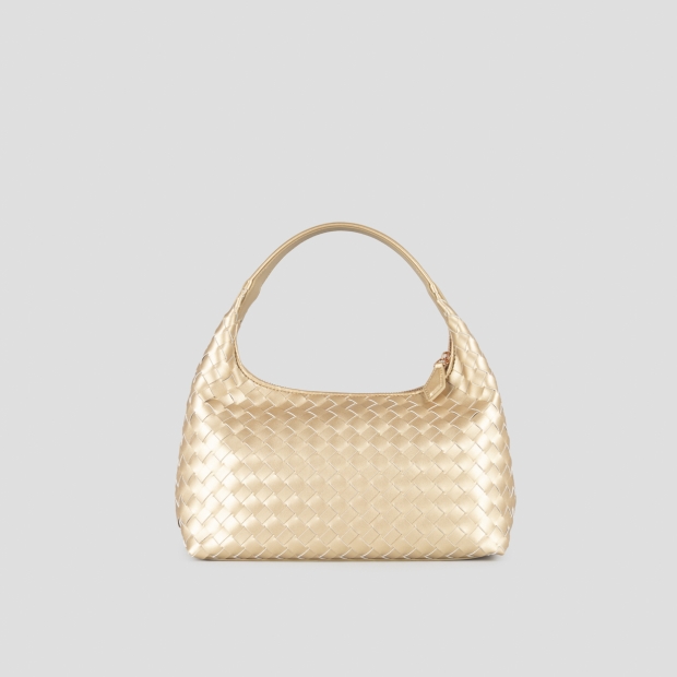 Sneakers Alexander Smith chloe small in pelle intrecciata laminata oro - 4