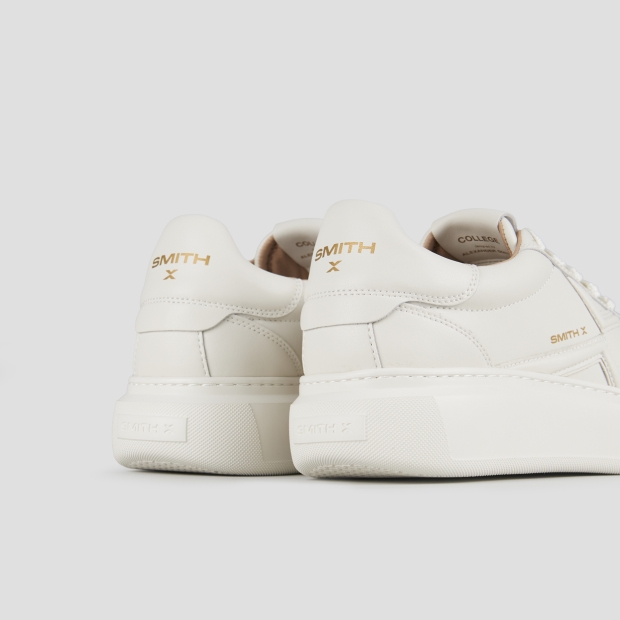 Sneakers Alexander Smith college uomo in pelle bianca - 5